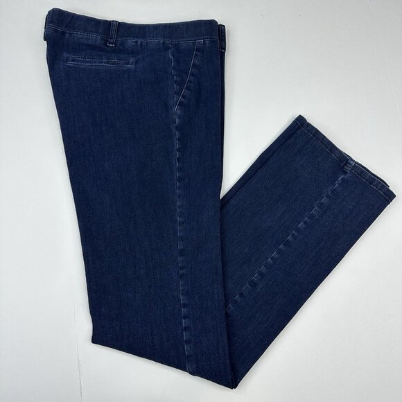Betabrand Women's Indigo Blue Straight Leg Yoga Stretch Denim Jean XL/W36/L32.5 - Picture 4 of 12